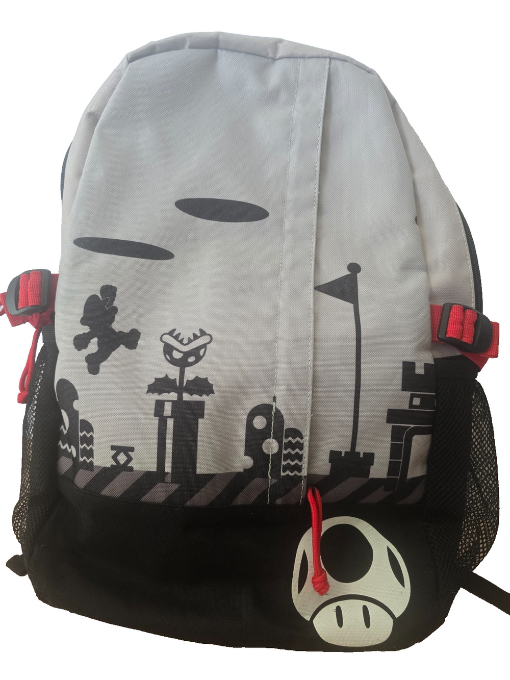 Super Mario Bros Landscape Mushroom 17" x 5" Laptop Backpack Adj. Straps